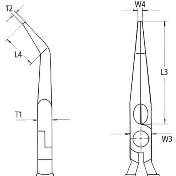 Μυτοτσίμπιδο Knipex Κυρτό Β.Μ. 160mm 2525160